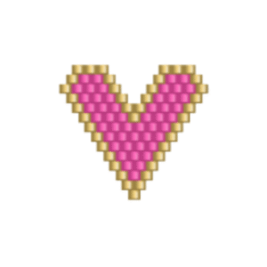 Dije Miyuki Corazón Con Borde DM02-89-01