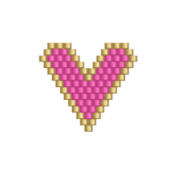 Dije Miyuki Corazón Con Borde DM02-89-01