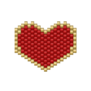 Dije Miyuki Corazón Con Borde DM04-168-04