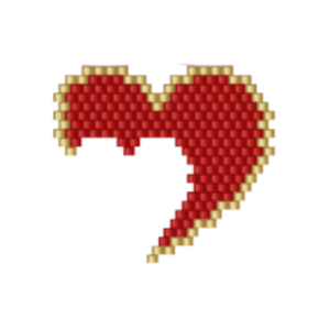 Dije Miyuki Corazón Mitad DM05-203-01