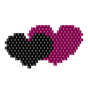 Dije Miyuki Doble Corazón DM06-245-07