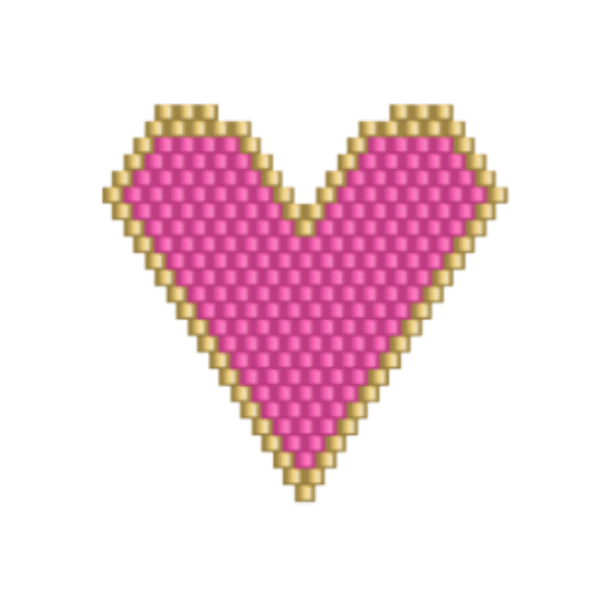 Dije Miyuki Corazón Con Borde DM06-247-02