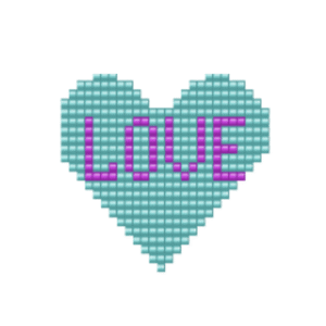 Dije Miyuki Corazón 3d Doble Cara Con Borde Rocalla DM18-823-01